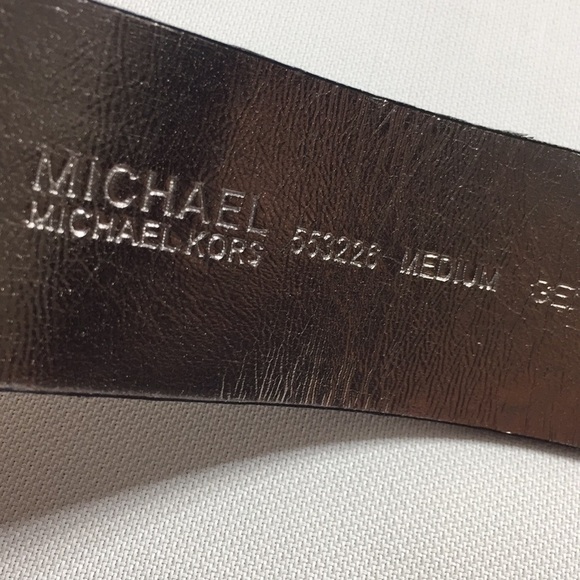 Micheal Kors silver tone suede belt medium main image 7